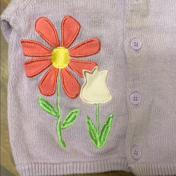 Hanna Andersson Cardigan Sweater, Purple, Size 80 - Picture 7 of 7